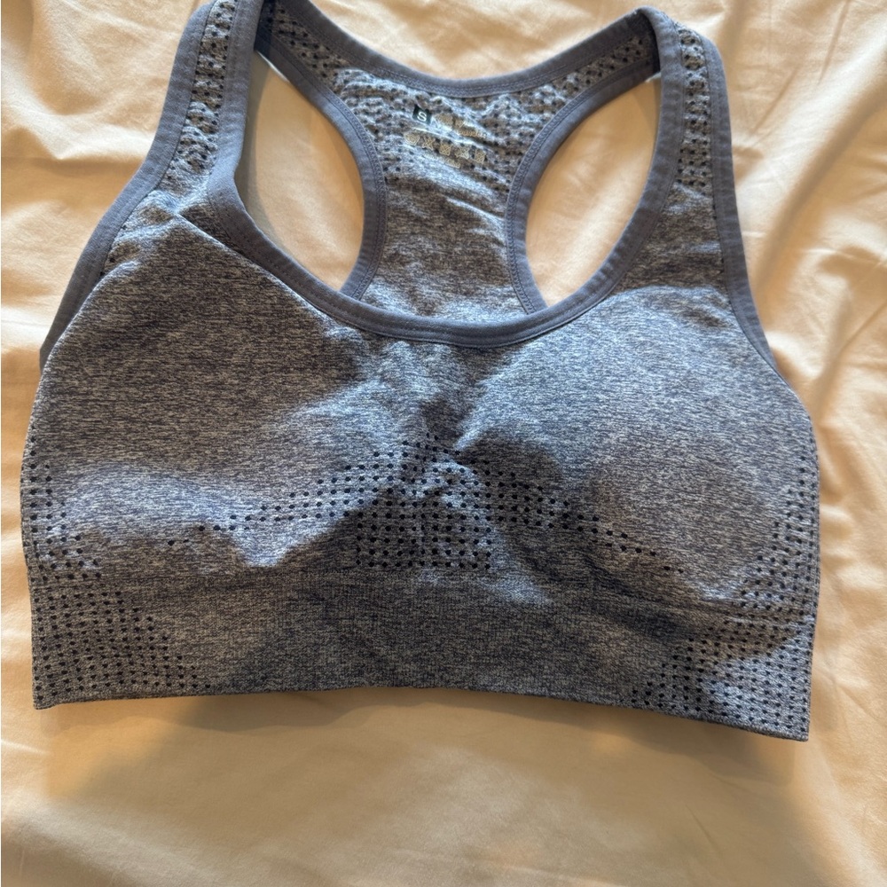 Amazon Purple Sports Bra Moisture-Wicking Racerback